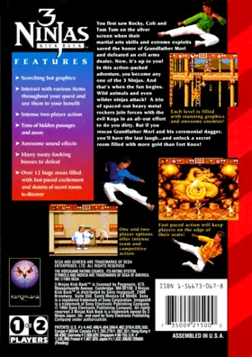 3 Ninjas Kick Back (USA) box cover back